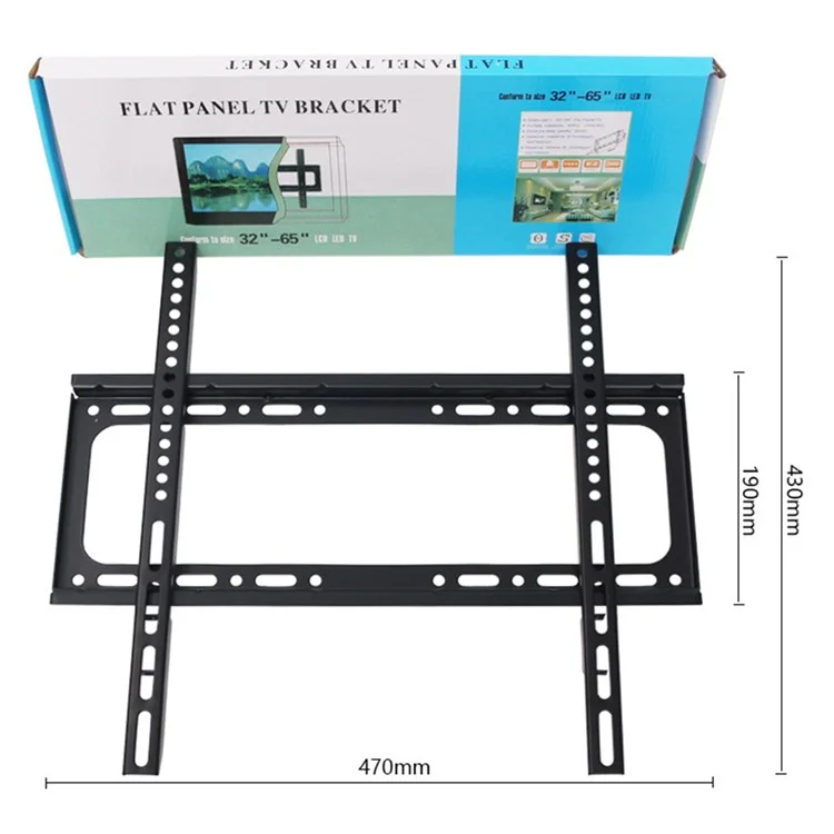 A42 TV Mount Pour la Plupart Des 32 à 65 Pouces TV, Support Mural Universal TV de 1,2 mm Avec Chargement de Montage Mural Plat de 35 kg