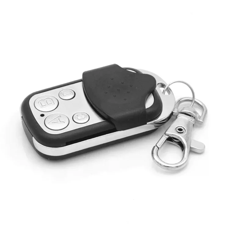 Télécommande sans fil à code d'apprentissage EV1527 de 433 MHz, 4 boutons, en métal, pour porte de garage