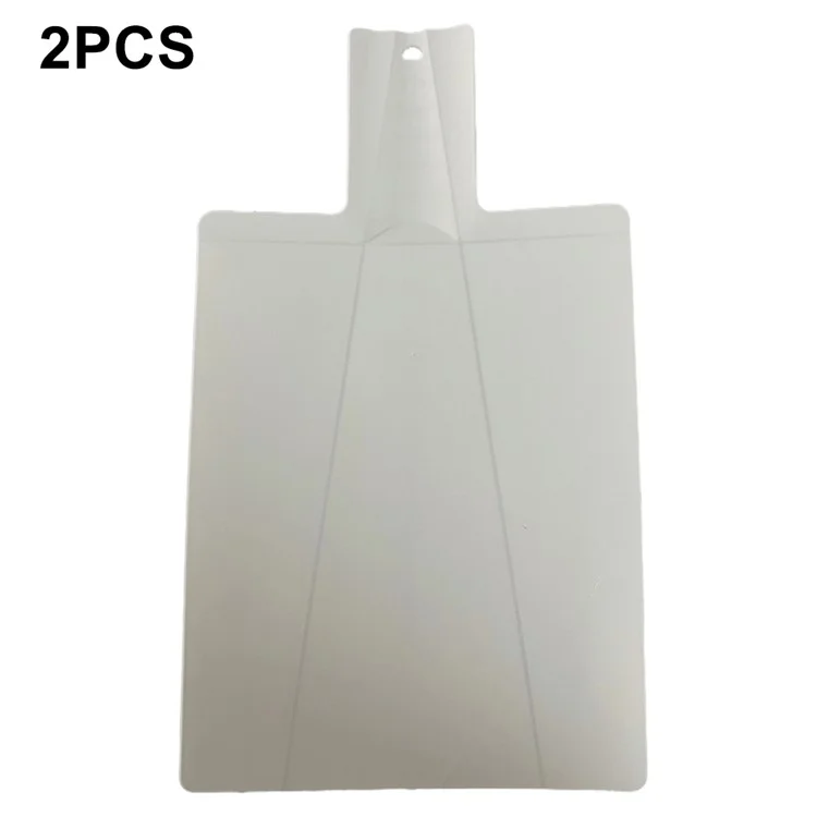 2Pcs Foldable Cutting Board PP Shovel Shape Non-slip Chopping Board (BPA Free, No FDA) - White