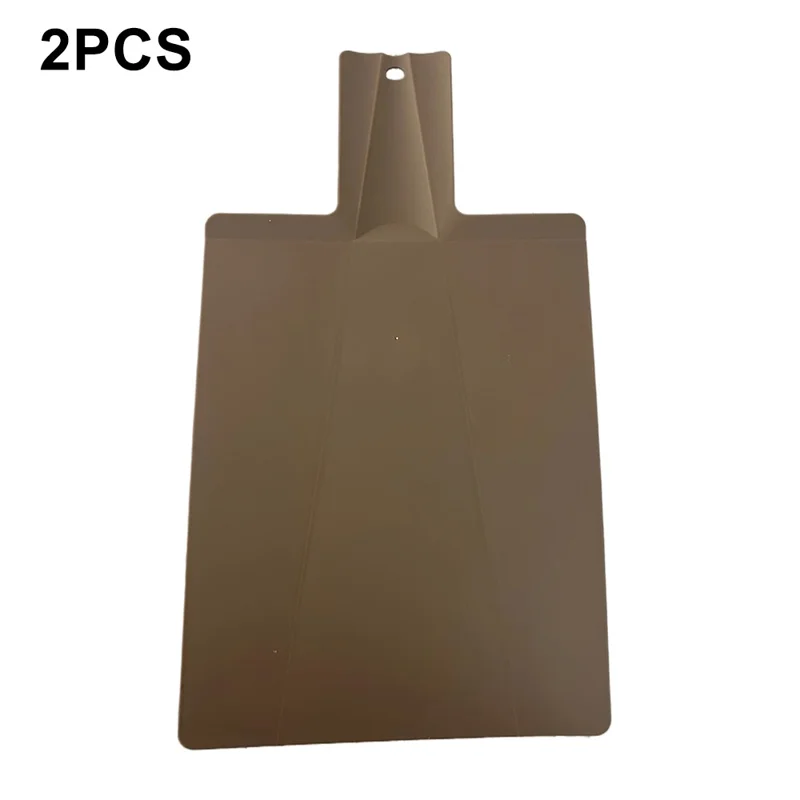 2Pcs Foldable Cutting Board PP Shovel Shape Non-slip Chopping Board (BPA Free, No FDA) - Brown