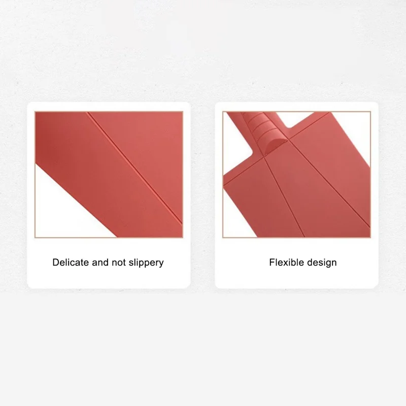 2Pcs Foldable Cutting Board PP Shovel Shape Non-slip Chopping Board (BPA Free, No FDA) - Brown