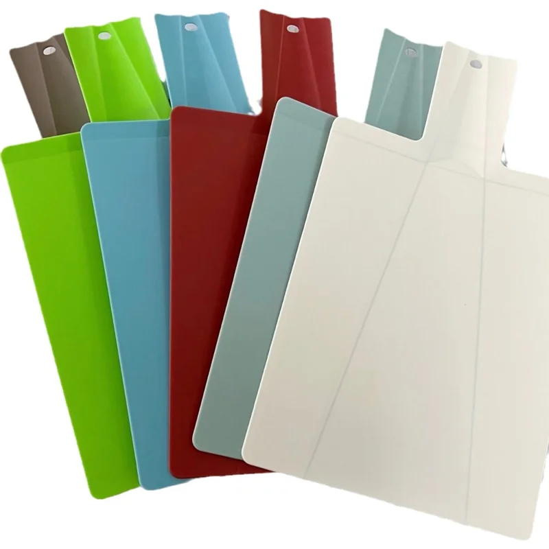 2Pcs Foldable Cutting Board PP Shovel Shape Non-slip Chopping Board (BPA Free, No FDA) - Brown