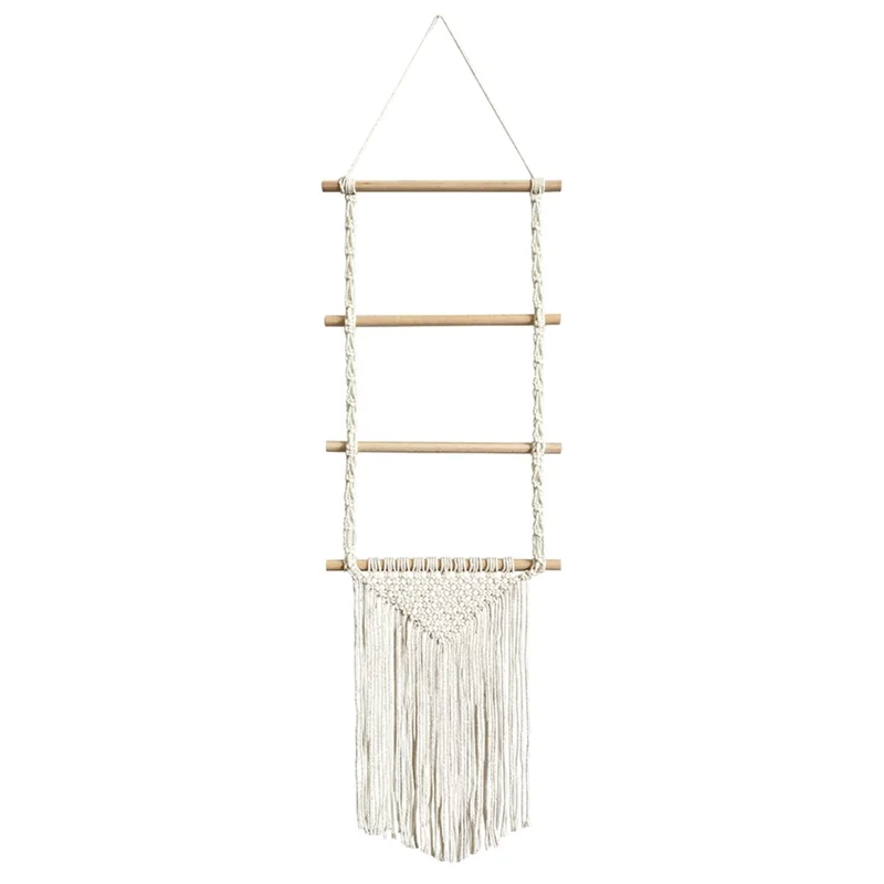 Hair Claw Hanging Organizer Hair Clip Wall Organizer Boho Headband Holder - White