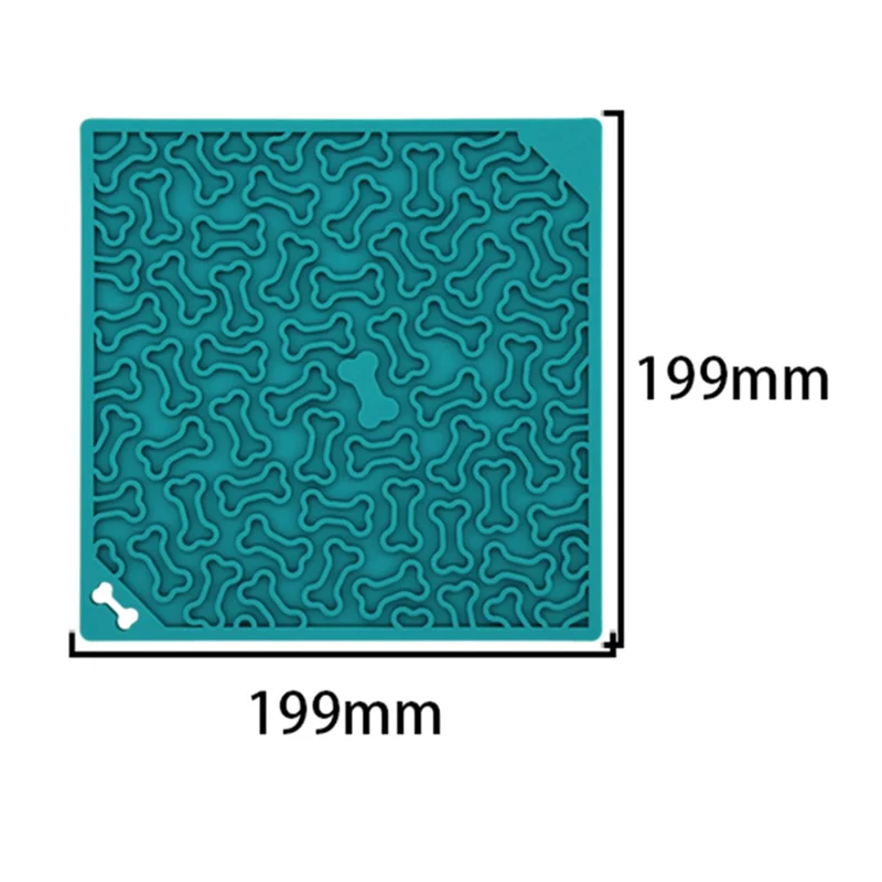 Tapis de léchage anti-étranglement pour chiens et chats avec ventouse, forme d'os, distributeur d'alimentation lent - Rose foncé