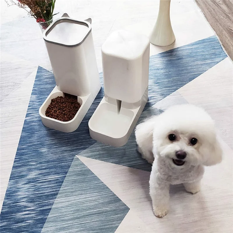 Automatischer Haustierfutterautomat für Katzen und Hunde, Großes Fassungsvermögen, Futterdispenser, Schwerkraft-Futtersystem, Einfach zu reinigen