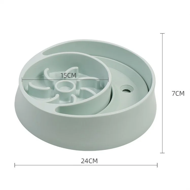 2 en 1 Comida Para Perros Comiendo Tazón + Tazón de Agua Sin Asfixia un Tazón de Alimentación Lenta Anti-regisco Mascota Que Come Más Lento (sin Certificado de Fda, BPA Gratis) - Azul