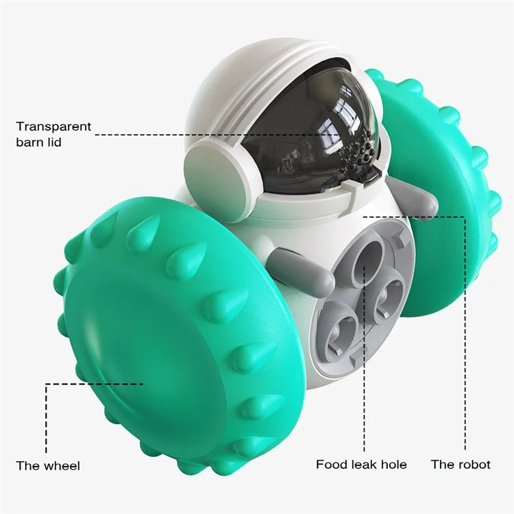 LSC-01 Food Dispensing Cath Chew Toy Interactive Tumbler Dogs Juguetes en Movimiento de Ejercicios Divertidos Juguetes de Gatito Para Mascotas Interiores (con FDA, Sin Bpa) - Lago Azul