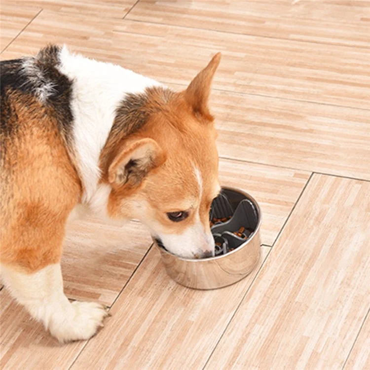 Dog Food Bowl Slow Feeder Windmill Shape Sucker Base Slow Eating Pet Feeding Bowl Accessories (No FDA Certification, BPA Free)