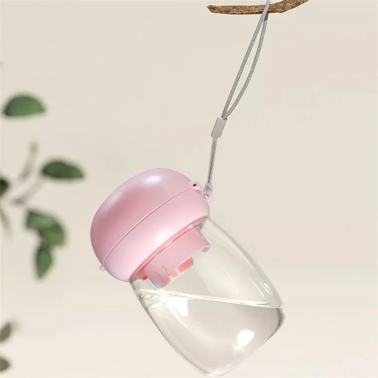 300ml Dog Cat Go Out Kettle Drinker Portable Water Cup Water Feeder (BPA Free, No FDA Certificate) - Pink