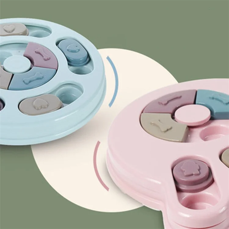 Dog Plates Slow Feeder PP Slow Eater Bowl for Dogs, Puppy Dishes Slow Down Eating Puzzle Dog Food Bowl - Green Round