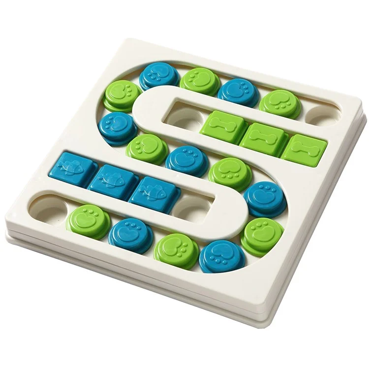Brinquedo de Quebra-cabeça Interativo para Animais de Estimação PP, Brinquedo de Alimentação Lenta para Cães, Mastigação Estimulante Mentalmente (Livre de BPA, Sem Certificação FDA) - Formato em S / Branco