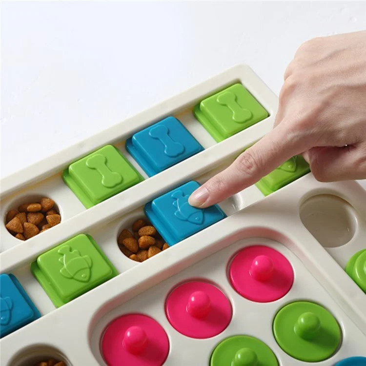 Brinquedo de Quebra-cabeça Interativo para Animais de Estimação PP, Brinquedo de Alimentação Lenta para Cães, Mastigação Estimulante Mentalmente (Livre de BPA, Sem Certificação FDA) - Formato em S / Branco