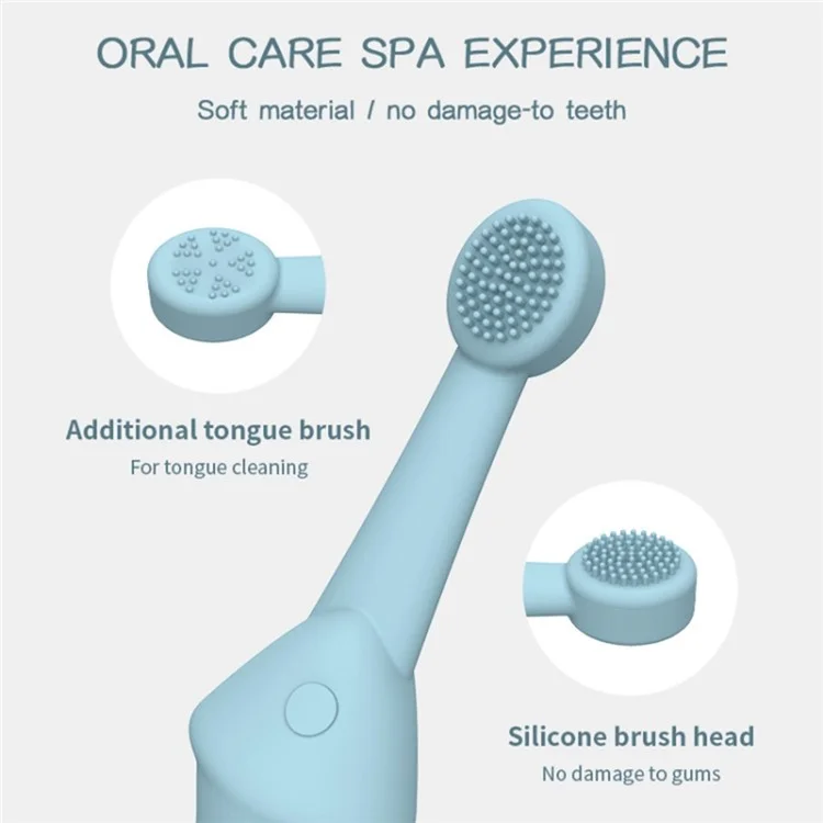 2Pcs Pet Oral Care Toothbrush Silicone Cat Dog Anti Tartar Teeth Cleaning Brush (FDA Certified) - Blue