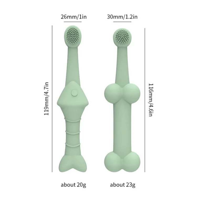 2Pcs Pet Oral Care Toothbrush Silicone Cat Dog Anti Tartar Teeth Cleaning Brush (FDA Certified) - Blue