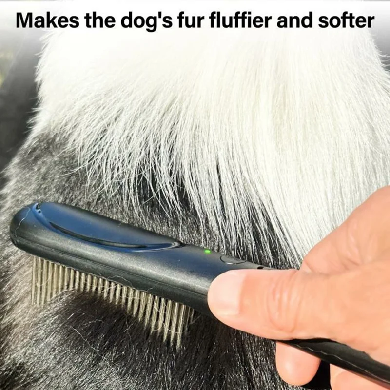 Peigne Anti-Puces Électrique PD166 pour Chiens et Chats - Brosse de Toilettage Rechargeable Anti-Parasitaire