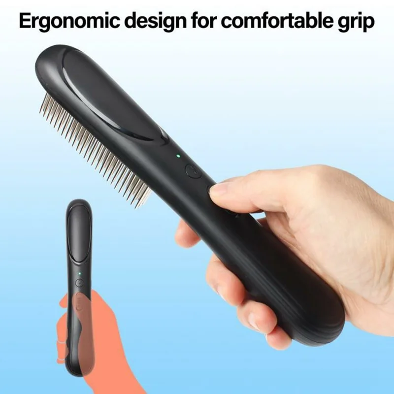 Peigne Anti-Puces Électrique PD166 pour Chiens et Chats - Brosse de Toilettage Rechargeable Anti-Parasitaire