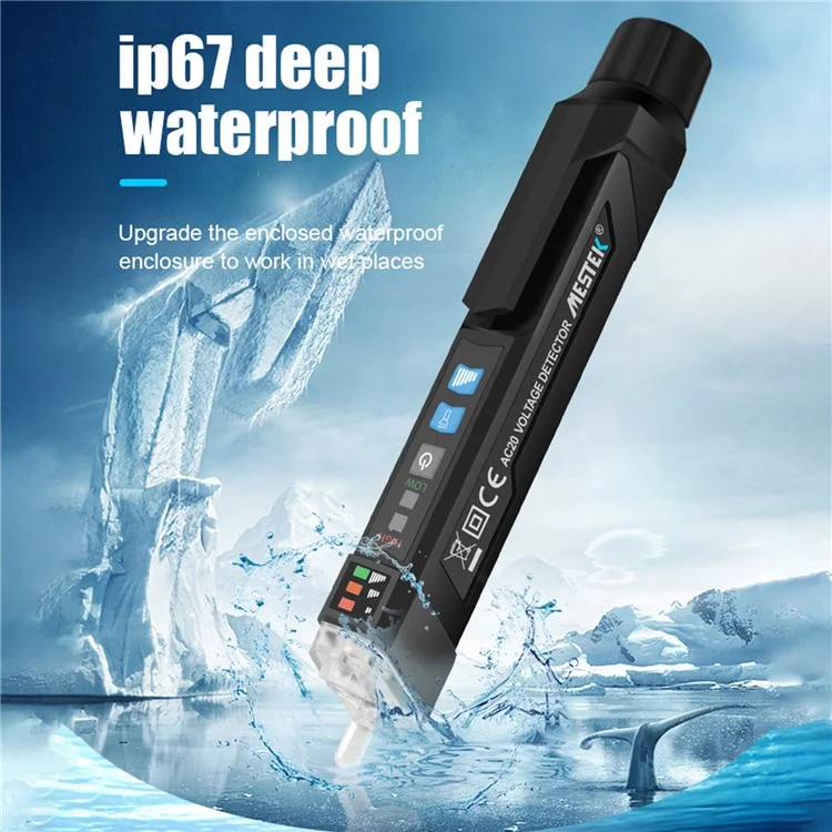MESTEK AC20 12-1000V Smart Non-Contact Electric Test Pencil AC Voltage Alarm Smart Detector Tester Pen
