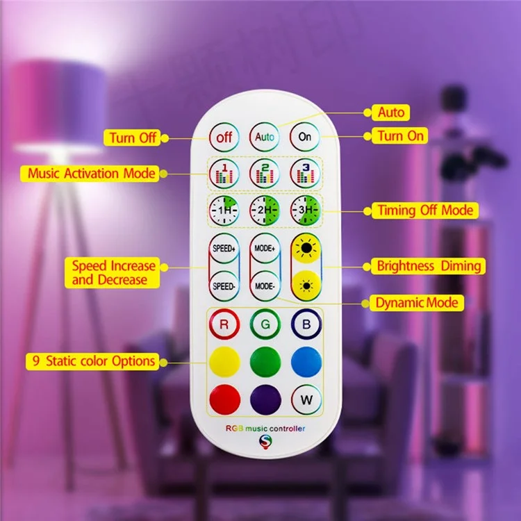 1,6 m LED Lad RGB Piano Angolare Colore Coulo Cambiamento Lampagno Formare Con Recond Controlle Riguami Regolabile Per la Partenza Del Soggio
