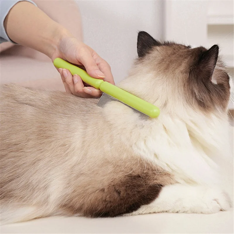Peigne démêlant pour chats et chiens AIWO - Blanc / Peigne à dents hautes et basses