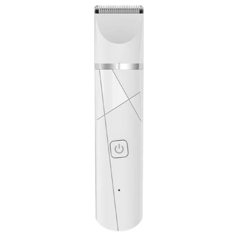 Pet Electric Hair Shaver Dog Grooming Hair Clipper Shaving Tool with 4 Blade Heads - 7020 White