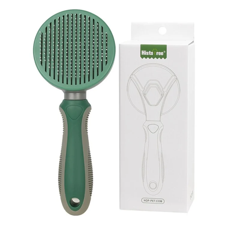 HISTOTREE Pet Hair Removal Needle Comb Dog Cat Floating Hair Cleaning Brush Grooming Supplies, ST - Green / Fine Needle
