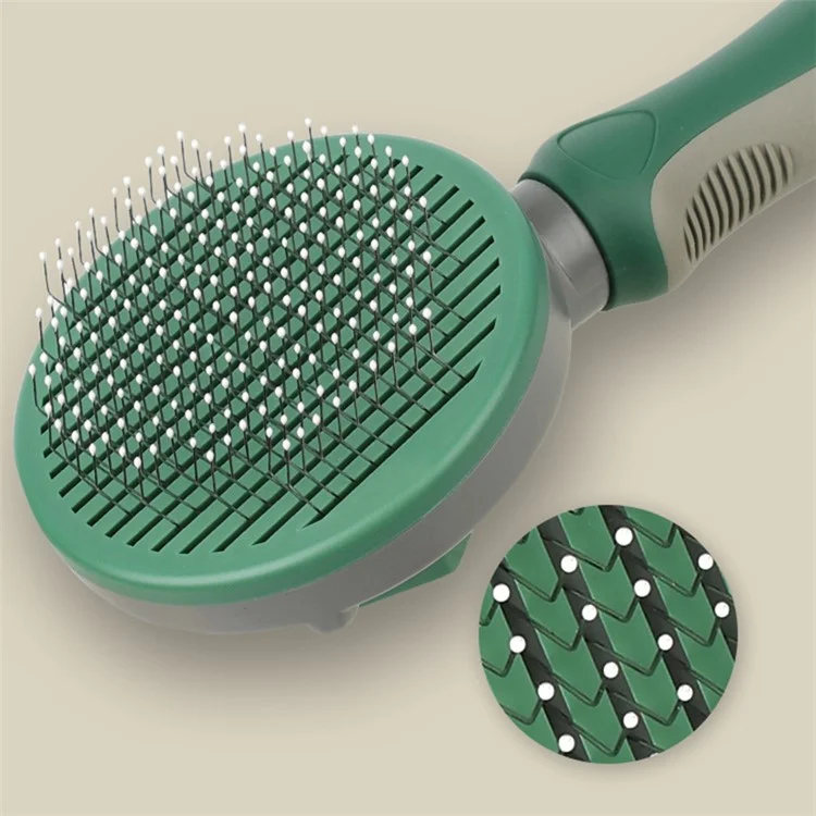 HISTOTREE Pet Hair Removal Needle Comb Dog Cat Floating Hair Cleaning Brush Grooming Supplies, ST - Green / Fine Needle