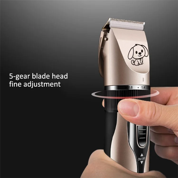 Pet Hair Clipper Set with 4 Limit Combs Dogs Hair Electric Shaver USB Rechargeable Pet Trimmer (No CE)