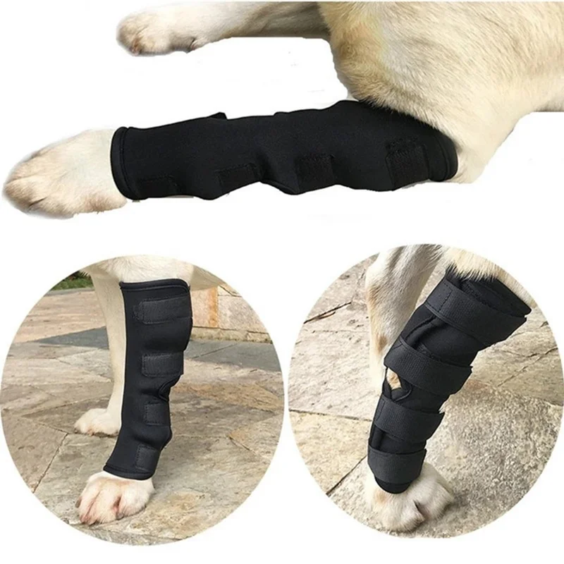 1Pc Pain Relief Dog Leg Joint Fracture Fixed Brace Injury Recovery Protector Support - XL