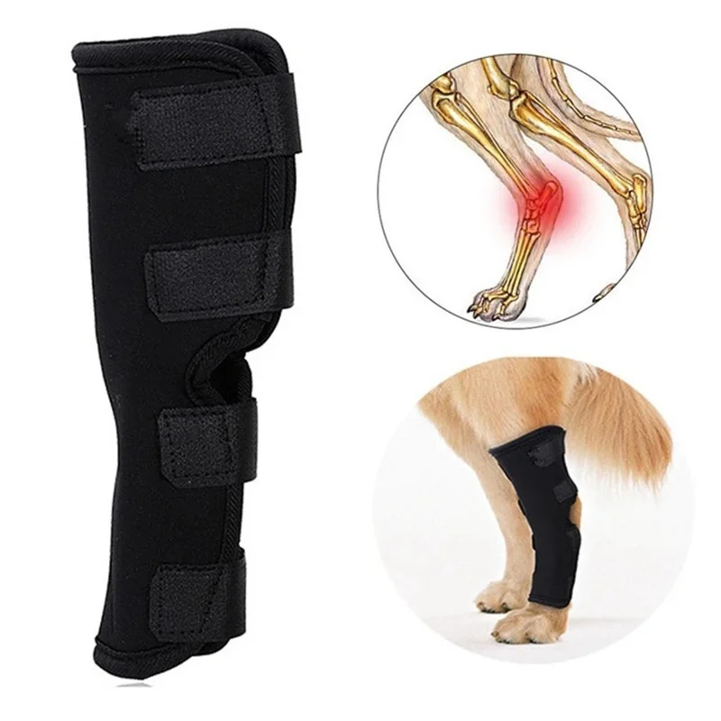 1Pc Pain Relief Dog Leg Joint Fracture Fixed Brace Injury Recovery Protector Support - XL