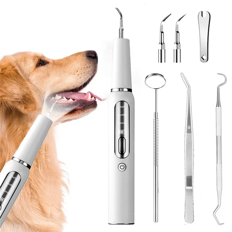 K15 Pet Dog Ultrasonic Dental Scaler Tartar Plaque Remover Electric Teeth Cleaning Device - Black
