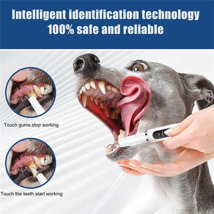 K15 Pet Dog Ultrasonic Dental Scaler Tartar Plaque Remover Electric Teeth Cleaning Device - Black