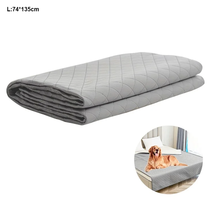 QS-104 Letto per animali domestici da 74 x 135 cm lavabile, tappetino per auto impermeabile contro gli schizzi di urina per cani/gatti, misura L