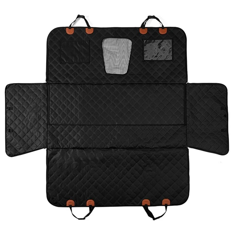 CZD-U-07 Car Rear Seat Pet Mat Widened Support Board Vehicle Dog Cushion - Black 600D Oxford Cloth