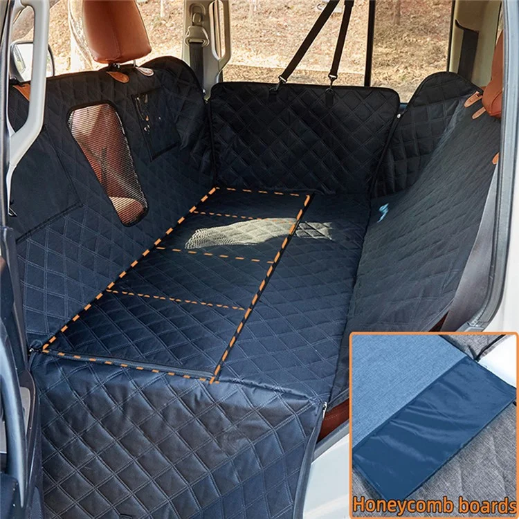 CZD-U-07 Car Rear Seat Pet Mat Widened Support Board Vehicle Dog Cushion - Black 600D Oxford Cloth