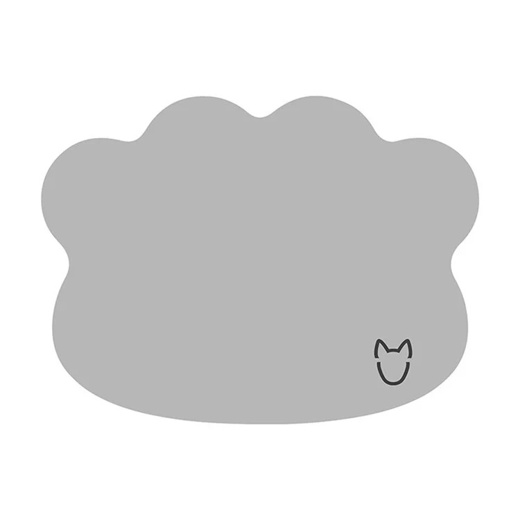 Tappetino per animali domestici 50 x 70 cm con Motivo Testa di Cane, Pad Rinfrescante Estivo in Seta Ghiacciata, Resistente ai Graffi, Seduta per Gatti - Grigio Chiaro