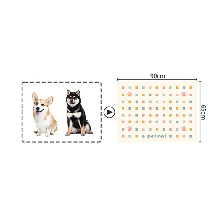 Tappetino Rinfrescante per Animali da 65x90 cm Materassino Rinfrescante in Seta Ghiacciata per Cani Sollievo dal Caldo Estivo - Beige