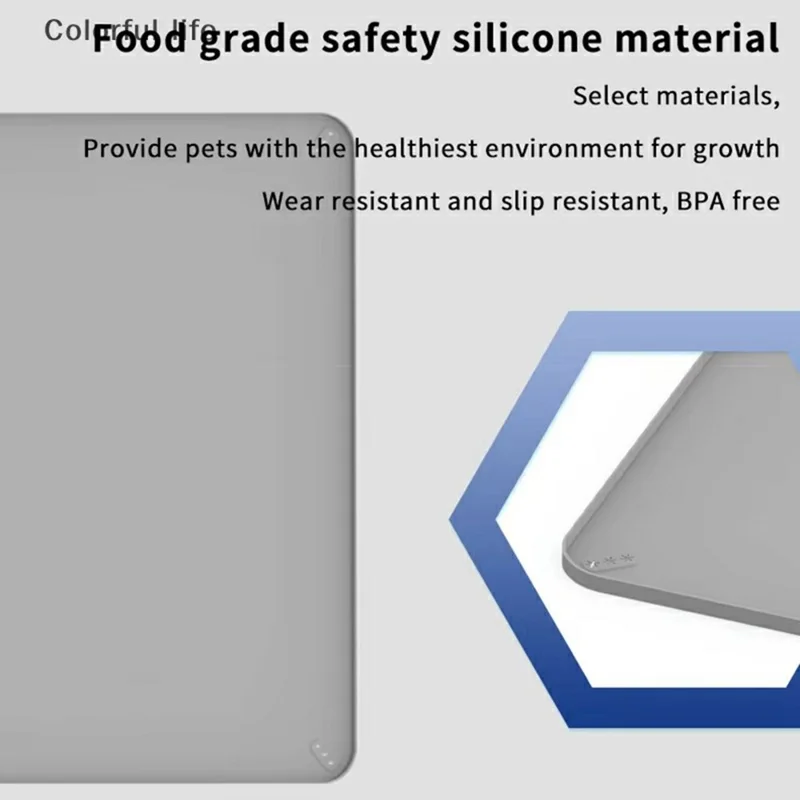 922 x 642mm Silicone Pet Pee Pad Holder for Dogs Cats Leak Proof Urine Mat Training Tray - Grey