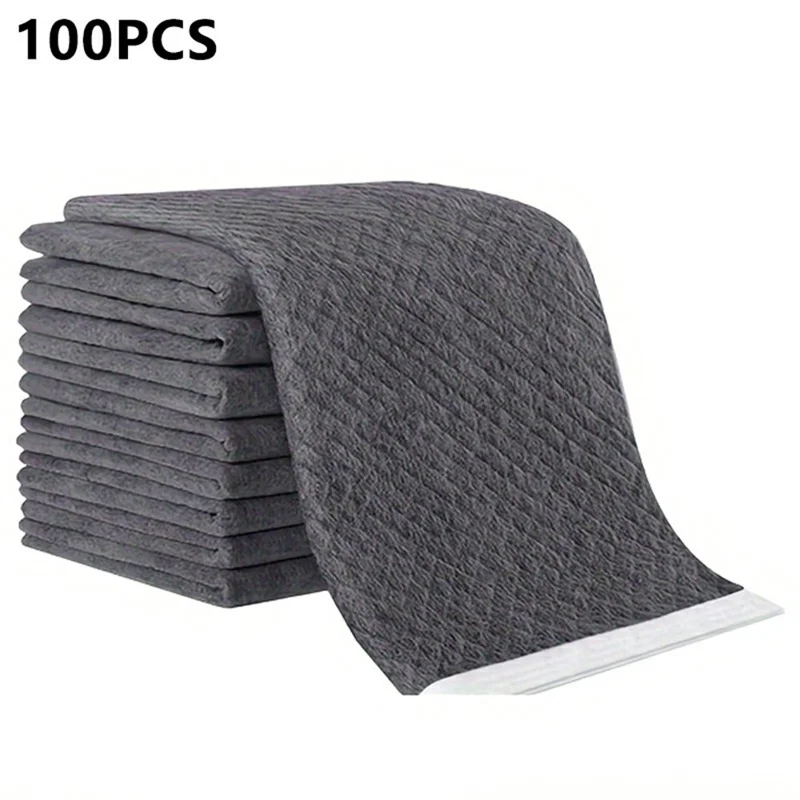 100 Stück Größe S Haustier-Trainingsunterlagen Bambuskohle-Geruchsabsorbierende Einweg-Hundetoilettenunterlagen, 33 x 45 cm