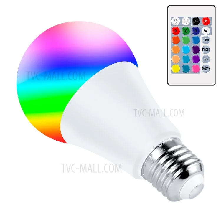 5W E27 RGB LED Bulb Light Remote Control Colorful Changing Home Decorative Atmosphere Lamp - Warm White