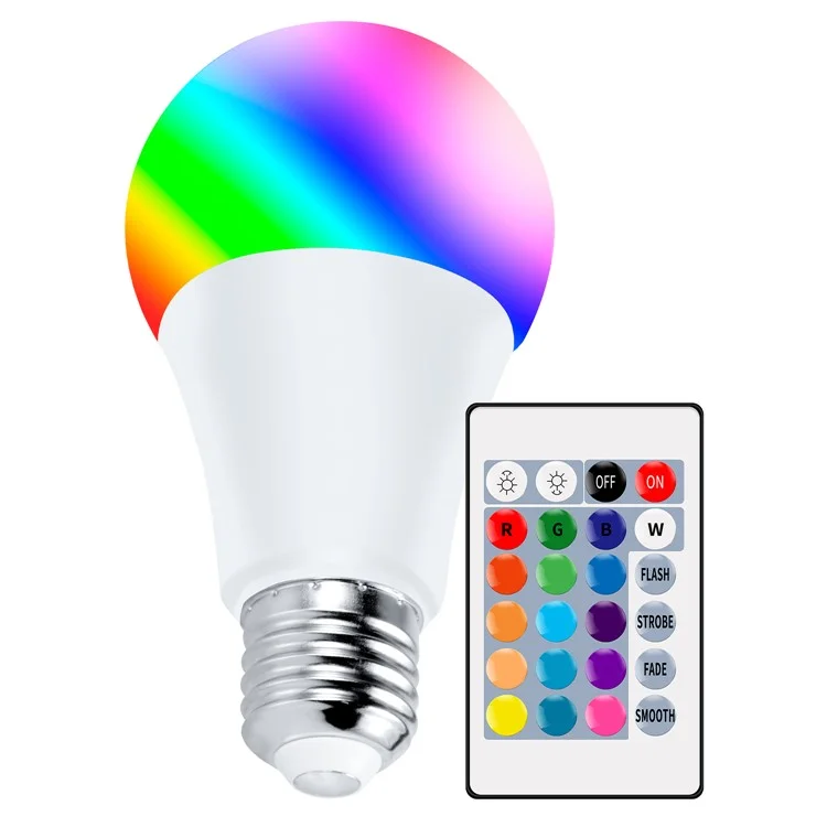 10W E27 RGB LED -lampenbirnen -fernbedienung Colorful Wechselnde Atmosphäre Lampe Für Home Party - Warmweiß