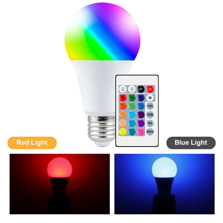 10W E27 RGB LED -lampenbirnen -fernbedienung Colorful Wechselnde Atmosphäre Lampe Für Home Party - Warmweiß