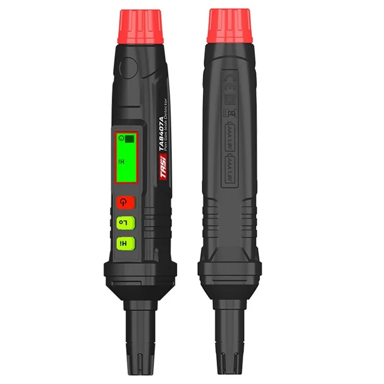 Detector de gas portátil TASI TA8407A, estilo de bolígrafo, detector de gas combustible, gas natural inflamable, alarma, sensor altamente sensible