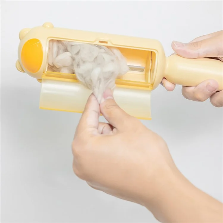 AIWO Static Adsorption Clothes Sheet Hair Lint Removal Tool Pet Hair Lint Remove Brush - Yellow