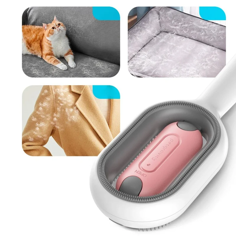 Pet Essential Oil Comb Grooming Brush Comb for Dogs and Cats Massage Removes Loose Fur - Blue / For Long Fur