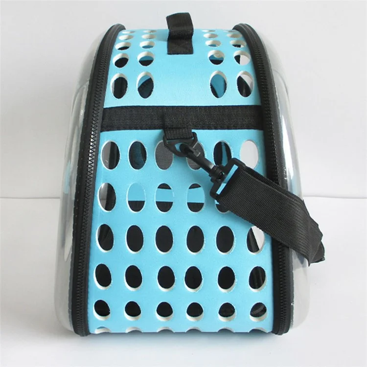 JM0809122 Bolsa Transportadora para Gatos Transparente y Transpirable de PET+Poliéster+EVA, Tamaño L - Gris