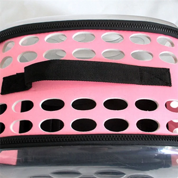 JM0809122 Bolsa Transportadora para Gatos Transparente y Transpirable de PET+Poliéster+EVA, Tamaño L - Gris