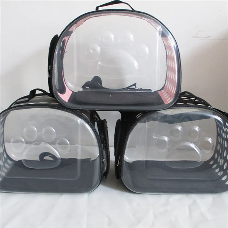 JM0809122 Bolsa Transportadora para Gatos Transparente e Respirável de PET+Poliéster+EVA, Tamanho L - Damasco