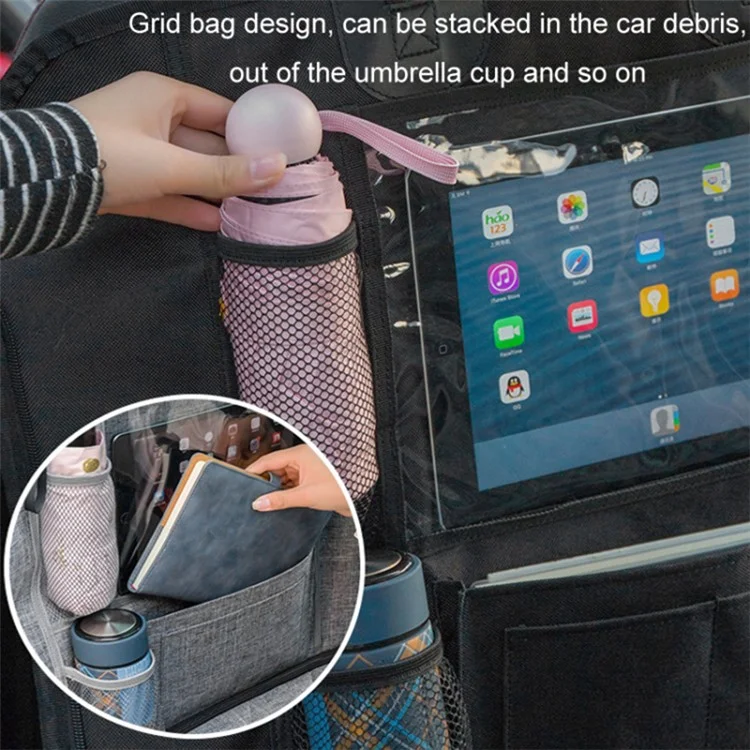 CZD-U-01 137x147cm Alfombrilla de Asiento Trasero de Coche Desmontable para Mascotas, Impermeable, Hamaca para Perros de Coche - Gris