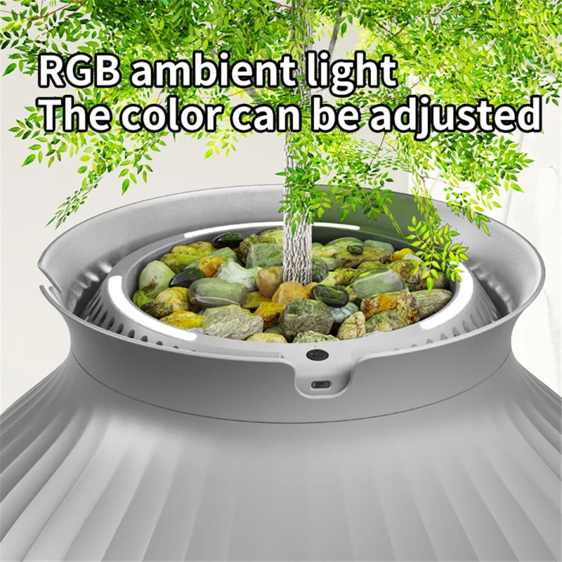 ABS Flower Pot Cat Litter Box Deodorization Hidden Potty Kitty Litter Pan - White