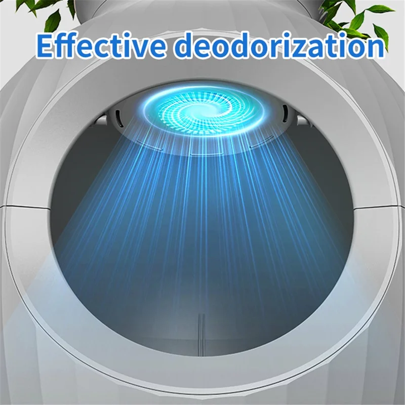 ABS Flower Pot Cat Litter Box Deodorization Hidden Potty Kitty Litter Pan - White